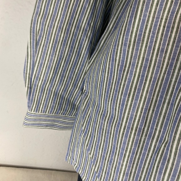 Gossl Mens Shirt Button Up Striped Long Sleeve (41) (L) New with Tags - Picture 4 of 13